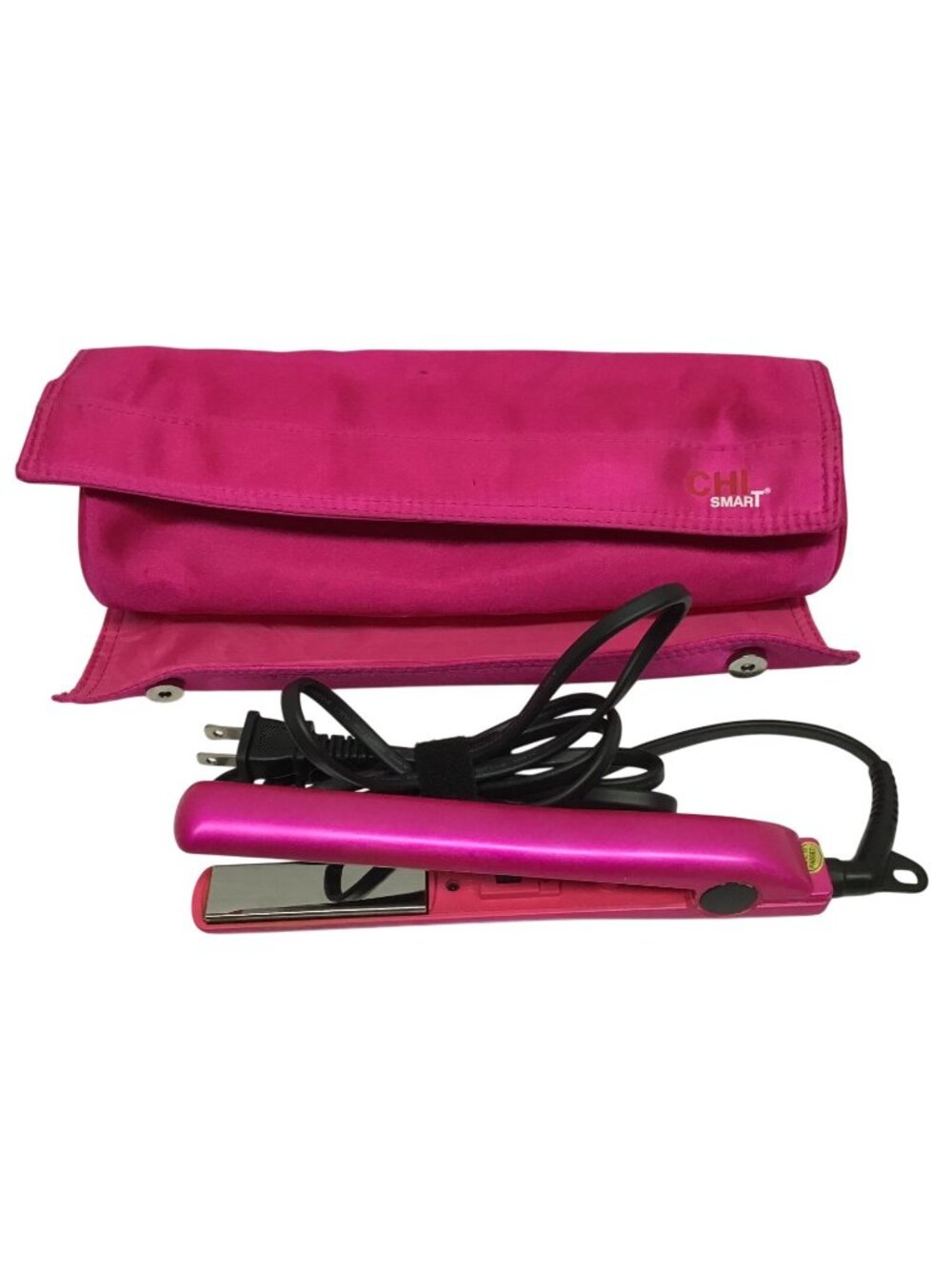 CHI Smart Travel Flat Iron with Heat Resistant Pink Case Model Number CS1146